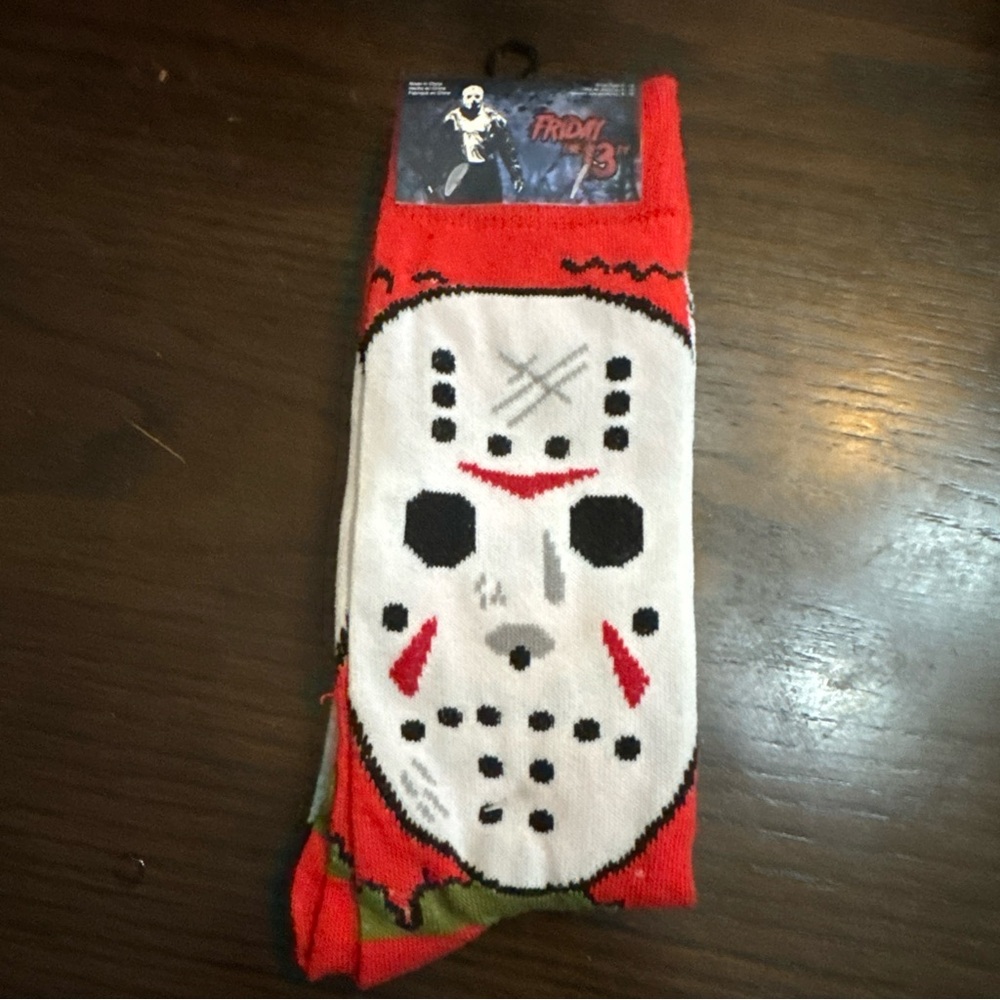 NEW Friday The 13th Jason 2 Pair Socks Horror Halloween